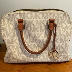 Michael Kors logo leather handbag